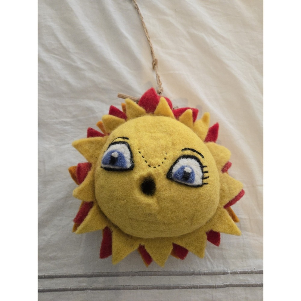 Wild Wooliies Sun Birdhouse Small Birds Wool Felt Fair Trade Nepal DZI Handmade